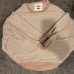 American Eagle Outfitters Striped Cream Sweater